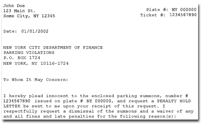 Email Dismissal Letter You will be notified by email when your Dismissal Letter is ready. Simply follow the instructions in the email to print your letter and mail it to the City.