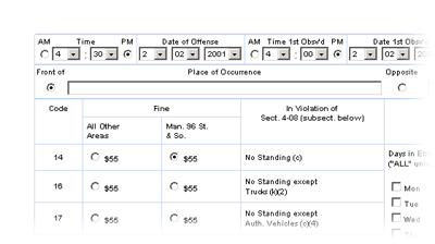 Enter details directly from the ticket